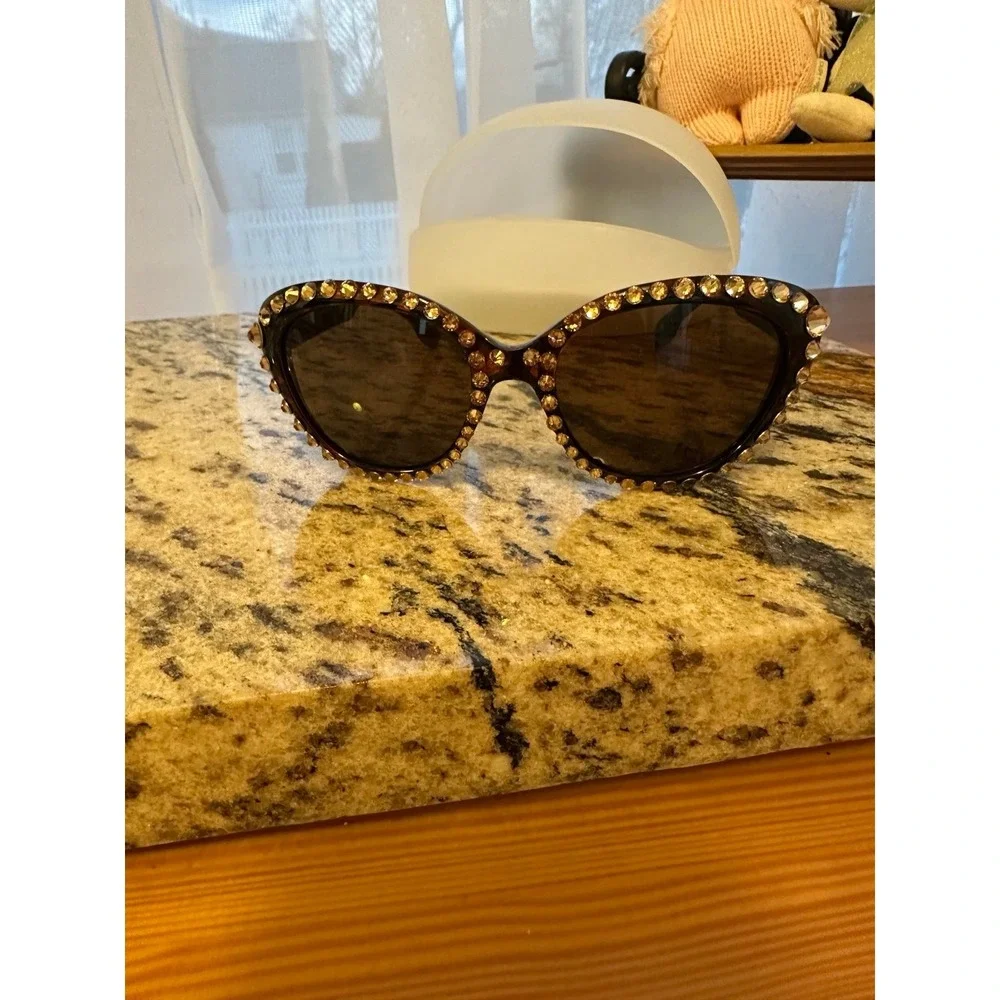 Sunglasses Hollywood Cat Eye, Made In Italy Comes With Case‎ New Festival Beach